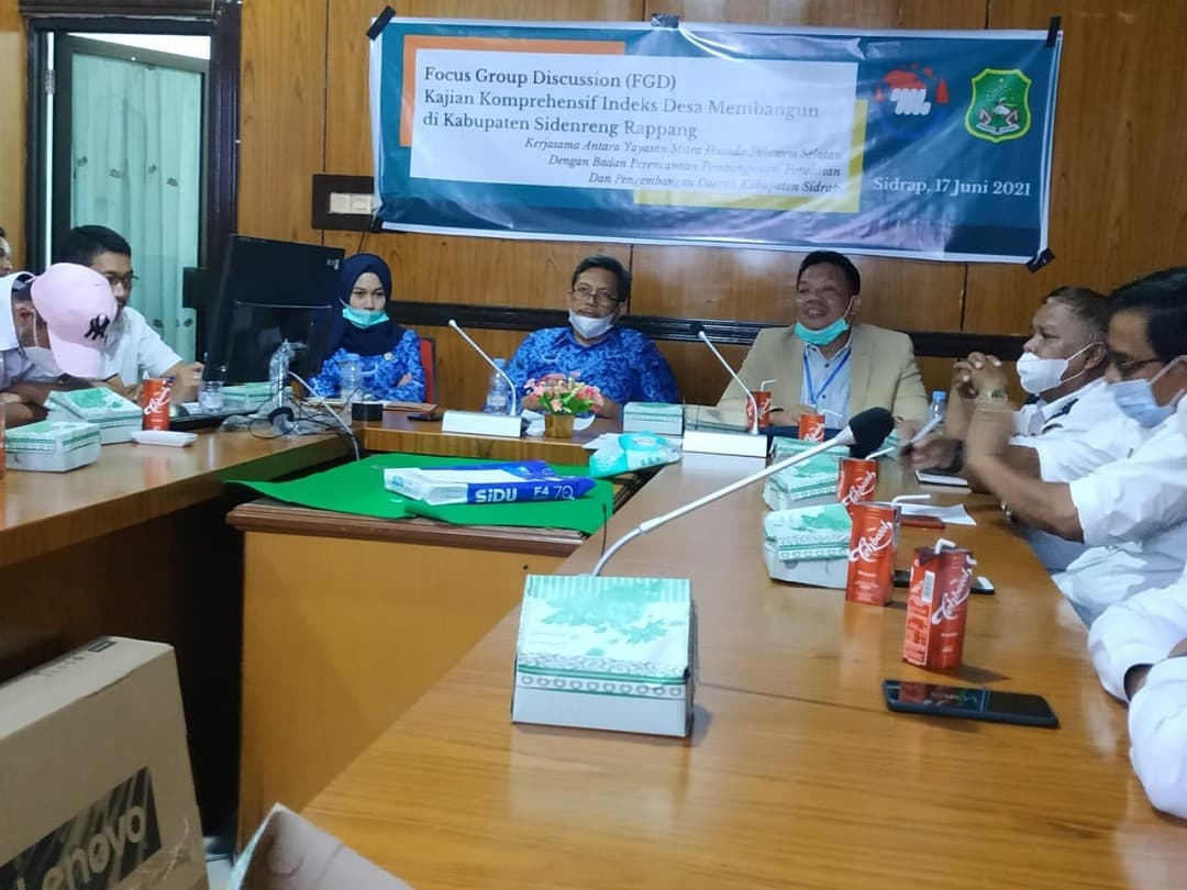 YMH Sul-Sel & Bappelitbangda Kabupaten Sidrap, Bahas Penelitian IDM Kabupaten Sidrap, Melalui FGD