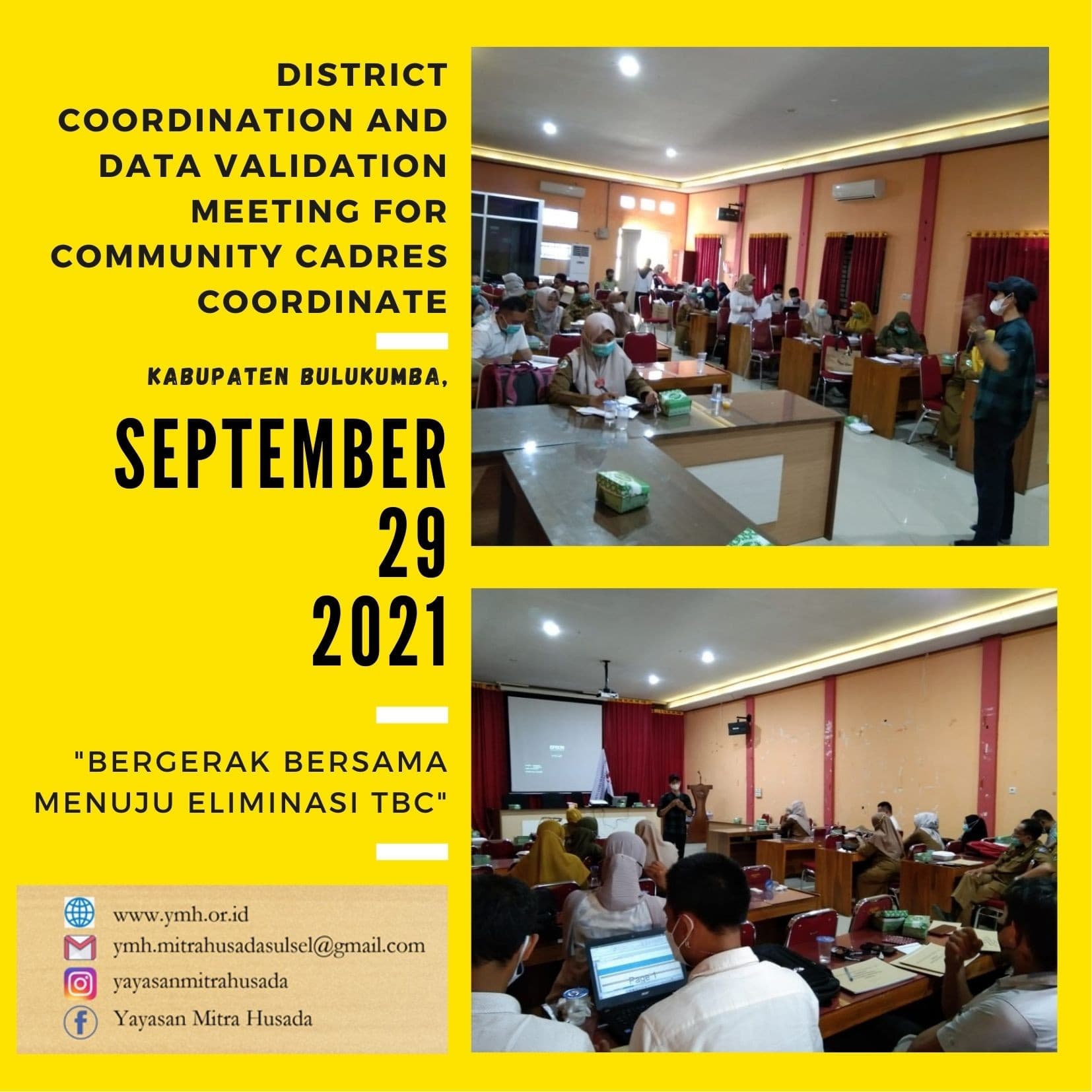 SSR TB YMH DAN 22 PKM SE-KABUPATEN BULUKUMBA, LAKSANAKAN PERTEMUAN KOORDINASI PROGRAM ELIMINASI TBC